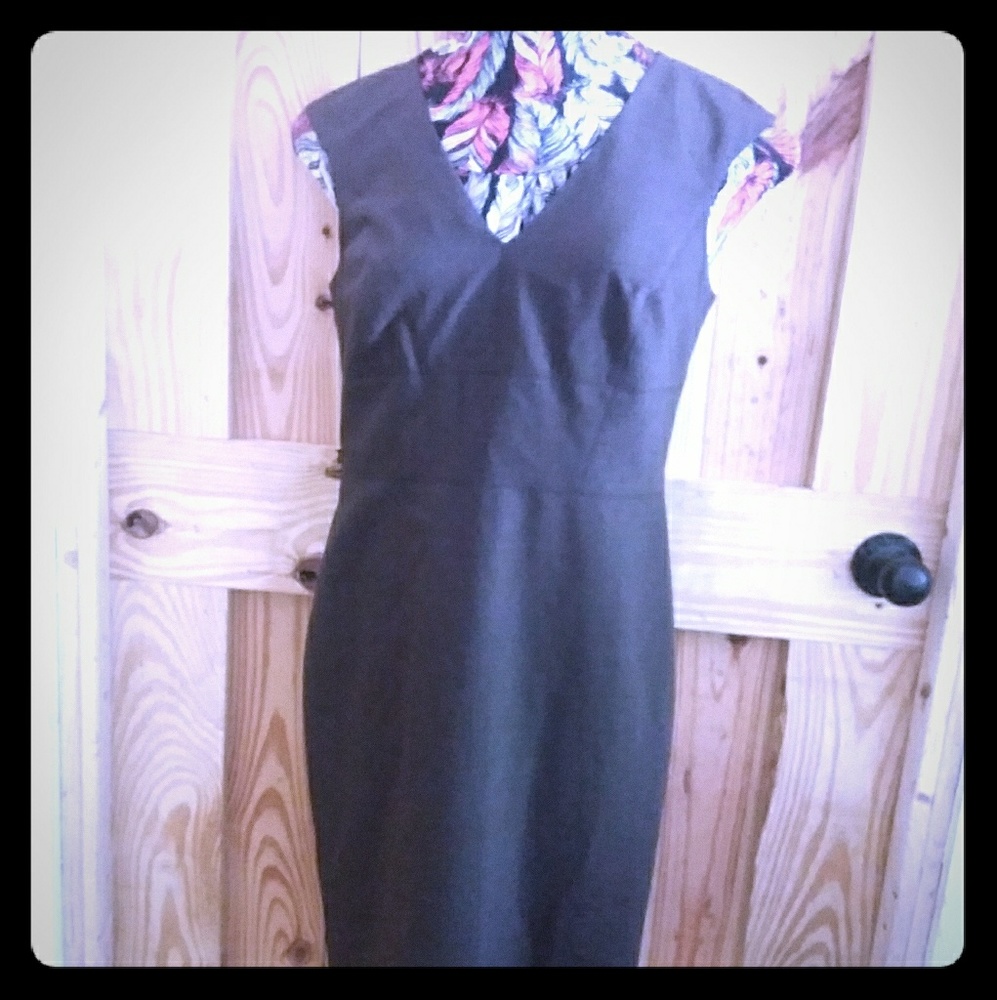 Ann taylor petite brown sophisticated dress